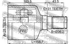 ���� ���������� ����� 28X36.2X31 FORD Mondeo CA2 2007-2014 [EU] 2111AWF21LH ����