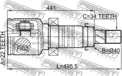 ���� ���������� ������ 22X40X34 FORD Focus CB8 2011-2015 [EU] 2111CDHRH ����