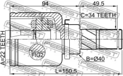���� ���������� ����� �-��22X40X34Ford Focus 11 2111CDHLH ����