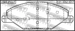 ������� ��������� �������� �������� (� ������� � ��������� ������) Skoda Rapid NH# 2013-2022 [CZ] 2301POLF ����