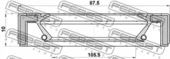 ������� ������� 87.5x105.5x10 Toyota RAV4 ACA3#, ALA3#, GSA33, ZSA3# 2005.11-2012.12 [GR] 95GAY891051010L ����