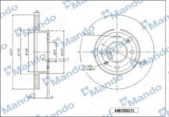 ���� ��������� �������� ��� 256*22*46 6 ������������� Hyundai MBC030172 ����