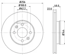 ���� ����. ������. Hyundai Solaris/ Kia Rio OE 517121G000 Dia [mm]:256 ������� [mm]:22 ������ [mm] ND6004K ����