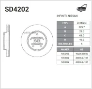 ����. ���� ���. ����. [280x28] 5 ���. Nissan Almera Tino 1,8-2,2/dCi 08/00-/ Maxima QX II 2,0/3,0 V6 24V 03/00-/ Primera 1,6-2,2/dCi 01/02-/ X-Trail I...
