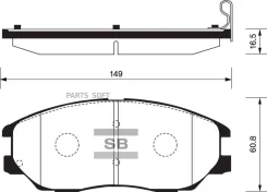 ������� ����. ���. Hyundai Grandeur 02-95 16 Ssang Yong Opirus 03-06 Rodius SP1161 ����