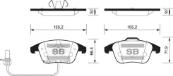 ������� ����. �������� Hi-Q AUDI A5 1.8 07- SP2144 ����