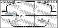 ������� ��������� FORD Galaxy/Mondeo/S-MAX/Volvo S80/XC70/Freelander 06- ������ Febest 2101CA2R 2101CA2R ����