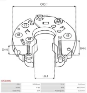 ������� ���� Toyota Allion (T240, T260) 01-21 / Avensis 03-08 ARC6089S ����