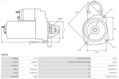 ������� Toyota Allion (T240) 01-07 / Avensis 00-03 (1 kW/ Z=9) S6033 ����