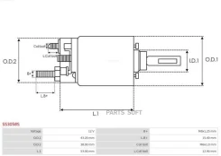 ����������� ���� �������� Hyundai Elantra 06-19 / Solaris 10-14 SS3058S ����