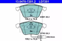 ������� ����. ���. /���. Ceramic AUDI A4 1.6-3.2/T/TDI 11/04-/A6 2.0-4.2/TDI 05/04-/A6 Allroad 2.7-4.2/TDI 05/06-/A8 3.0-4.2/TDI 07/03- 13047072012 ��...