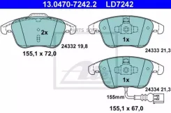 ������� ����. ���. Ceramic VW Tiguan 1.4 TSI/2.0 TDI/TFSI 09/07- 13047072422 ����