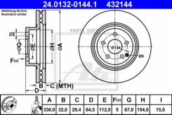 ����. ���� ���. ����. [330x32] 5 ���. Mercedes W211/S211 E320/E320CDI 3/02- 24013201441 ����