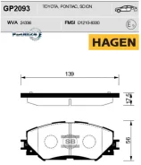 ������� ��������� Toyota Auris 1.4-1.6 07-/Corolla 1.4 07-/RAV 4 06- �������� Sangsin Brake GP2093 GP2093 ����