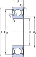 ��������� (62,00/ 25.00/ 17.00/ ���������) SKF 6305-2RS1 63052RS1 ����
