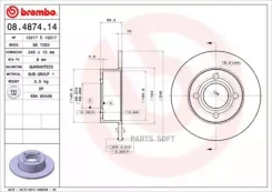 ���� ��������� ����. AUDI 100 (44 44Q C3) 08/82-07/91 / AUDI 100 Avant (44 44Q C3) 08/82-11/90 / 08487414 ����