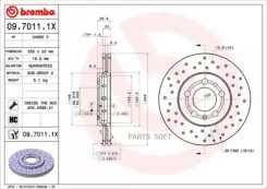 ���� ��������� ������. ����� Brembo Xtra AUDI A1 (8X1 8XK) 05/10- / AUDI A1 Sportback (8XA 8XF) 0 0970111X ����