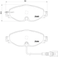 ������� ��������� �������� ������. ����� Brembo Xtra AUDI A3 (8V1 8VK) 04/12- / AUDI A3 Convertibl P85126X ����