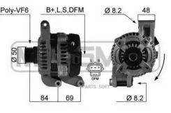 ��������� 14V 120 A FORD Focus 04-12 1.8, 2.0/ Focus C-Max 03-07 1.8 Volvo C30 06-12 1.8-2.0/ S40, V50 04- 1.8-2.0 210328 ����