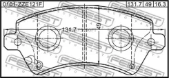 ������� ��������� �������� Toyota Corolla SED/WG (JPP) CDE120, NDE120, ZZE12# 2001.10-2006.10 [EU] 0101ZZE121F ����