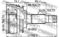 ���� �������� ������ �-�� 24x63x30 Toyota Hiace 95 0110KLH22A48R ����