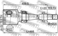 ���� ���������� ������ 32x35x20 Toyota Avensis AT22#, �AZT220, �CDT220, �CT220, �ST220, �ZZT22# 1997.10-2003.01 [EU] 0111CT220RH ����