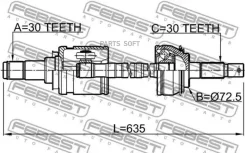 ���� �������� � ����� �-�� 29X635X30 Toyota Hilux 04-12 0114KUN26 ����