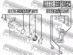 ������� �������� ��������� �-��Toyota Corolla 1.4/1.6/2.0D-4D 02 0176NDE120FKIT ����