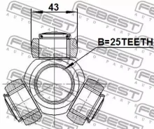 ������� 25X43 Nissan Avenir W11 1998.08-2005.09 [JP] 0216V10M ����