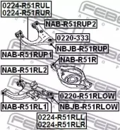 ����� ������ ������ ������ Nissan Pathfinder R51 04-12 0224R51RLR ����