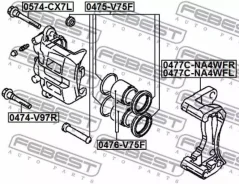 ����� ��������� ������� �������� Mitsubishi Montero 00-06 0477CNA4WFL ����