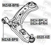 ����� �������� ������ Mazda 3 13 0524BPRH ����