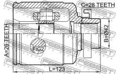 ���� ���������� ������ 26X42X28 Mitsubishi Grandis NA4W 2003.03-2010.12 [GE] 2211OPIRH ����