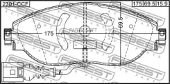 ������� ��������� �������� �������� (� ������� � �������� ������) AUDI A3/S3/Sportb. /LIM. /QU. 2013- 2301CCF ����