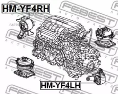 ������� ��������� ������ (��������������) Honda Pilot YF4 2009-2014 [GN] HMYF4RH ����