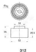 ����� �������� ����� ��� Mazda 323 F VI /S VI 98-04/626 IV/V 91-02/MPV II 99-02/MX-6 92-97/Premacy 99-05 BE312 ����