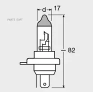 ����� H4 12V- 60/55W (P43t) (������. ���� ������) Ultra Life �������� 2 �� 64193ULTHCB ����