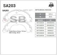 ������� ��������� Mitsubhishi Lancer 14 (S924) R SA203 ����