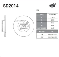 ���� ��������� �������� KIA Rio 1.3/1.5 00 SD2014 ����