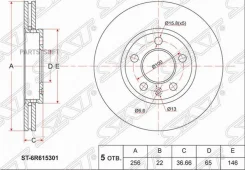 ���� ��������� (�����) Audi A3 96-03 / Skoda Octavia 96-13 ST6R615301 ����