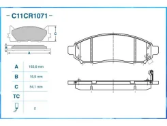 ������� ��������� �������� (Nissan Navara/Pathfinder 2.5D 05-) (TRW GDB3404) C11CR1071 Cworks C11CR1071 ����