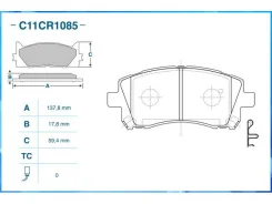 ������� ��������� �������� (Subaru Forester 9702/Legacy 9603/Outback 0003) (TRW GDB3217) C11CR1085 Cworks C11CR1085 ����