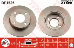 ����. ���� ���. [245x10] 4 ���. AUDI 80 (8C, B4) 09/91-12/94 80 Avant (8C, B4) 09/91-01/96 Cabriolet (8G7, B4) 05/91-08/00 DF1526 ����