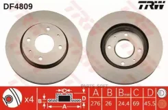 ����. ���� ���. ����. [276x26] 4 ���. Mitsubishi Galant VI 1996 - 2004, Lancer 2003 DF4809 ����