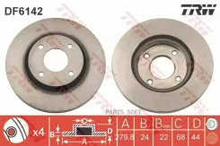����. ���� ���. ����. [280x24mm] 4 ���. Nissan Tiida 1.5-1.8 09.07-/ Cube 1.5-1.6 03.10 DF6142 ����