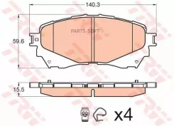 ������� ����. ���. Mazda 6 2.0-2.5 12.12- GDB3580 ����