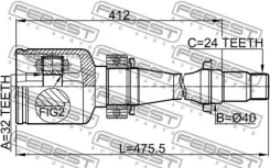 ���� ���������� ������ 32X40X24 Febest 0111CDT220RH 0111CDT220RH ����