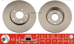 ���� ��������� �������� FORD Focus II C-MAX 1.4-1.8 04 / Volvo C30 C70 S40 V50 DF4465ZFR ����