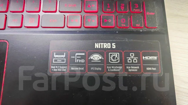 Acer Nitro 5 AN515-43. 15.6", 2,1����, ��� 16 ��, ���� 1 256���, WiFi: 1, Bluetooth: 1, ����������� �� 5��. ����