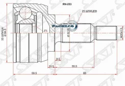 ���� (�������/ �����) Renault Duster 10-21 / Dacia Duster 10-17 SAT RN-253, �������� RN253 ����